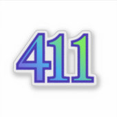 411 Angel Number Growth Sticker (Voorkant)
