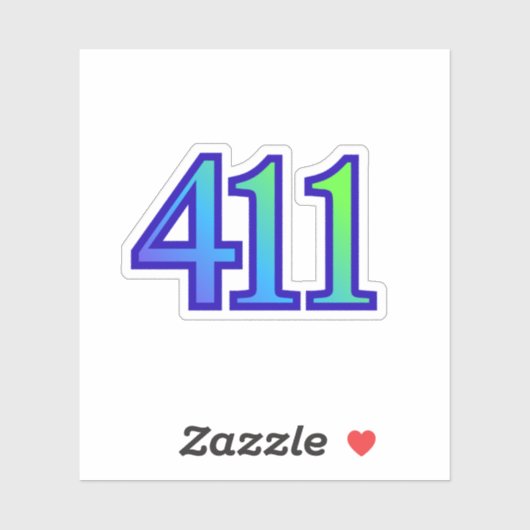 411 Engelnummer Groei Sticker (Vel)