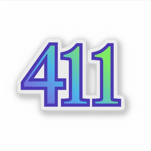 411 Engelnummer Groei Sticker (Voorkant)