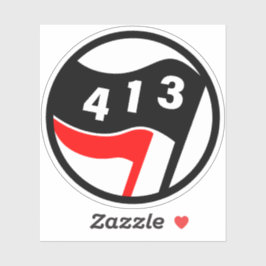 413 Western Mass Antifascistische Sticker