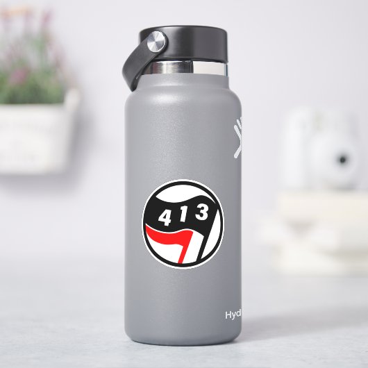 413 Western Mass Antifascistische Sticker (HydroFlask)