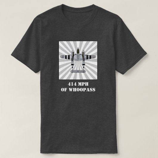 414 MPH van Whoopass - P-38 Lightning T-shirt (Design voorkant)