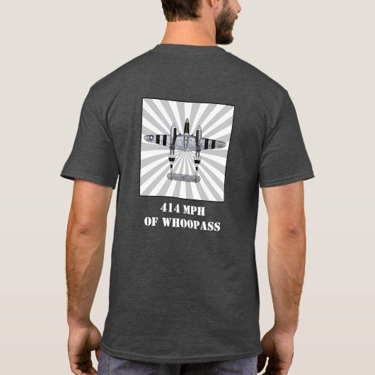 414 MPH van Whoopass - P-38 Lightning T-shirt (Achterkant)