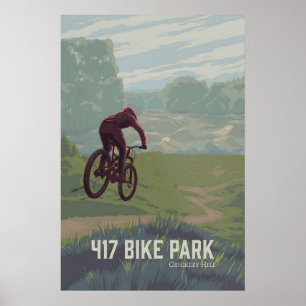 417 Bike Park Mountainbike Reisposter Poster