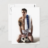 41873a Soccer Jock Briefkaart (Voorkant / Achterkant)