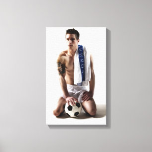 41873a Soccer Jock Canvas Afdruk