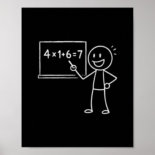 41 67 Meme Forty One Six Seven Funny Math Teacher  Poster (Voorkant)