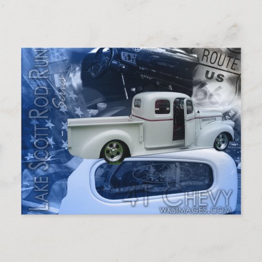 41 Chevy-Lake Scott Rod run Series Briefkaart (Voorkant)