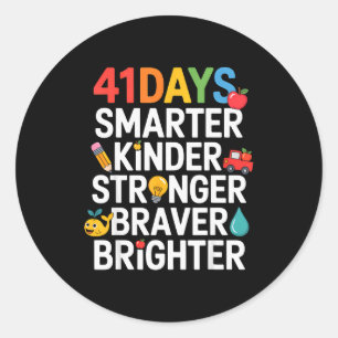 41 dagen slimmer kind sterker dapper feller  ronde sticker