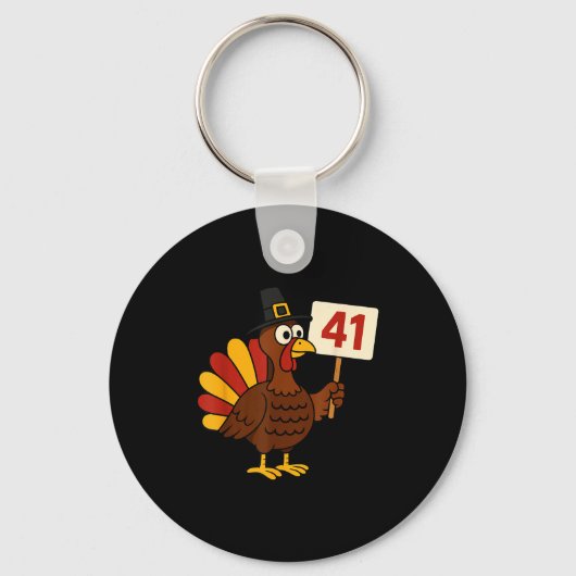 41 Funny Thanksgiving Turkey Meme Forty One 4 1 Gi Sleutelhanger (Voorkant)