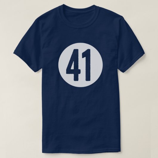 #41 in een T-shirt met ronde cirkel (Design voorkant)
