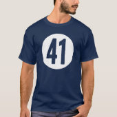 #41 in een T-shirt met ronde cirkel (Voorkant)