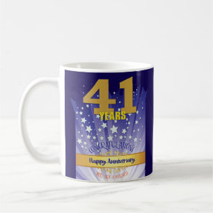41 Jaar CUSTOM Herstel Jubileum Vet Numeriek Koffiemok