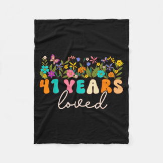 41 Jaar Geliefd Mannen Vrouwen 41 Jaar Oud Groovy Fleece Deken