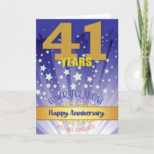 41 Jaar Herstel Jubileum Krachtig Cijfer Kaart