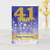 41 jaar herstel Jubileum vet cijfer Kaart (Gele Bloem)