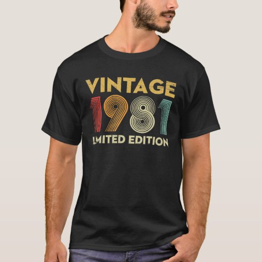 41 jaar Old Gifts  1981 Limited Edition T-shirt (Voorkant)