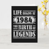 41 jaar oud 1984 Geboorte van de legende 41ste ver Kaart (Gele Bloem)