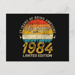 41 Jaar Oud 1984 Retro Geweldig 41e Verjaardag Cad Briefkaart