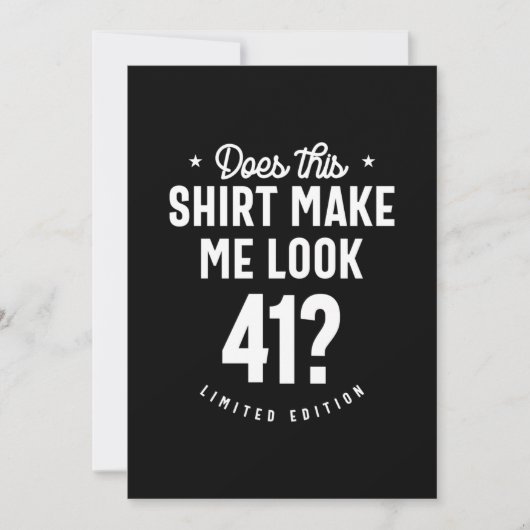 41 Jaar Oud - 41e Verjaardag Grappig Cadeau Kaart (Voorkant)