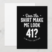 41 Jaar Oud - 41e Verjaardag Grappig Cadeau Kaart (Voorkant / Achterkant)
