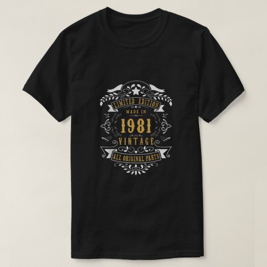 41 jaar oud 41ste verjaardag geboren in 1981 Man W T-shirt (Design voorkant)