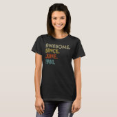 41 jaar oud Geweldige sinds juni 1981 41e verjaard T-shirt (Voorkant volledig)