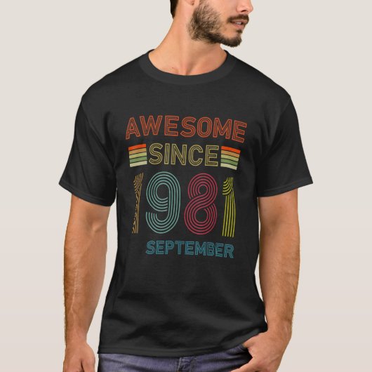 41 jaar oud Geweldige sinds september 1981 41ste g T-shirt (Voorkant)