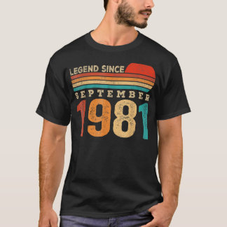 41 jaar oud Legend sinds september 1981 41e herfst T-shirt