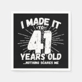 41 Jaar Oud Sarcastisch Meme Grappig 41e Verjaarda Servet (Voorkant)