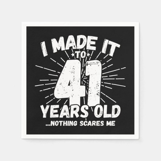 41 Jaar Oud Sarcastisch Meme Grappig 41e Verjaarda Servet (Voorkant)