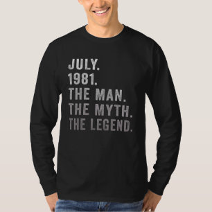41 jaar oud Verjaardag Het Man Myth Legend 19 juli T-shirt