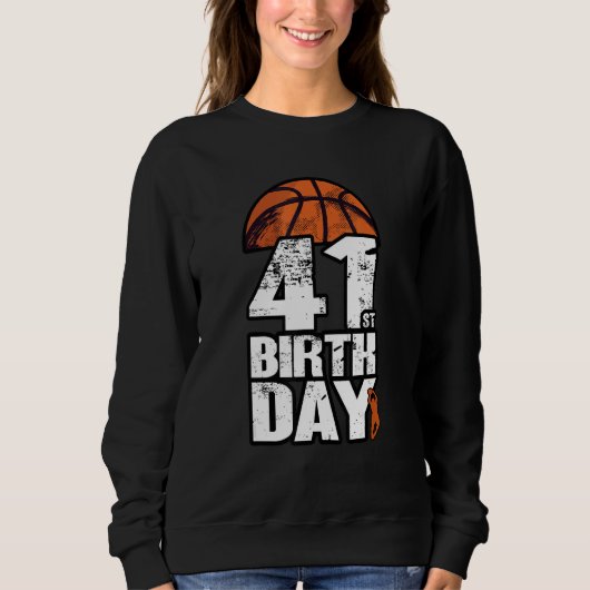41 jaar oude Basketball 41e verjaardag Trui (Voorkant)