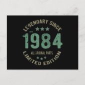 41 jaar oude Bday 1984 Legend 41ste verjaardag cad Briefkaart (Voorkant)