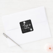 41 jaar oude Bday Wiskunde Teacher 41ste verjaarda Vierkante Sticker (Envelop)