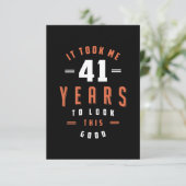 41 jaar oude bruistocht RSVP kaartje (Staand voorkant)