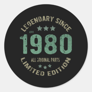 41 jaar oude dag Legend 41e verjaardag Ronde Sticker