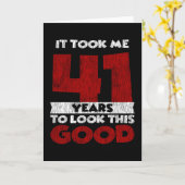 41 jaar oude dag nam me er goed uitzien 41ste verj kaart (Gele Bloem)