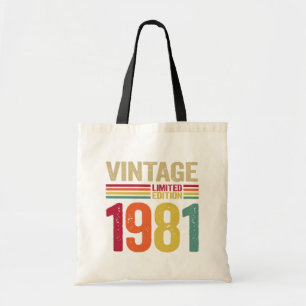 41 jaar oude geschenken 1981 41e verjaardag tote bag