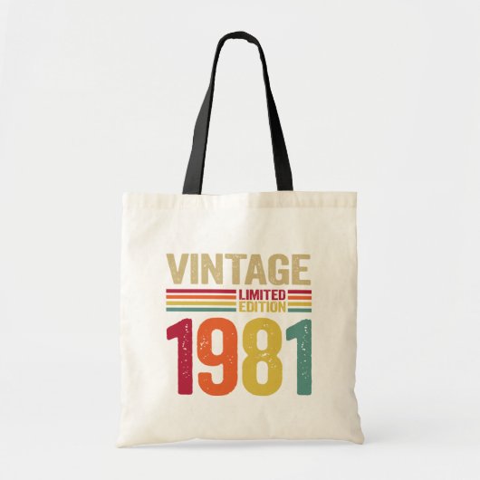 41 jaar oude geschenken 1981 41e verjaardag tote bag (Voorkant)