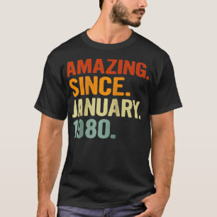 41 jaar oude Retro Birthday Gift Amazing from Jan T-shirt