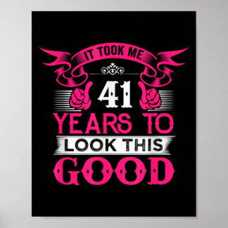41 Jaar Oude Verjaardag Grappige Citaat Afbeelding Poster