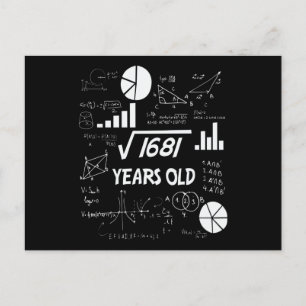 41 Jaar Oude Verjaardag Wiskunde Docent 41ste Verj Briefkaart