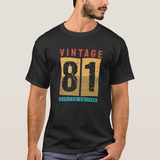 41 jaar oude Vintage 1981 41St. T-shirt (Voorkant)
