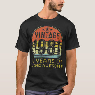 41-jarige  geboortedag 1981 41ste vogel t-shirt