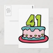 41-jarige verjaardagskaart briefkaart (Voorkant / Achterkant)