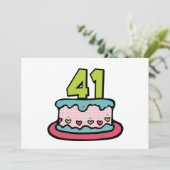 41-jarige verjaardagskaart kaart (Staand voorkant)