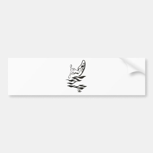 41 Kayak achtersteven Bumpersticker (Voorkant)