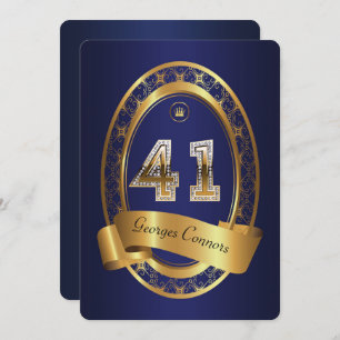 41, man verjaardagsfeestvrouw, elegante kleur kaart