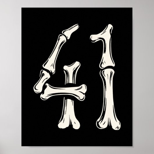 41 Meme Halloween Skelet 4 1 Meme Grappig Veertig Poster (Voorkant)